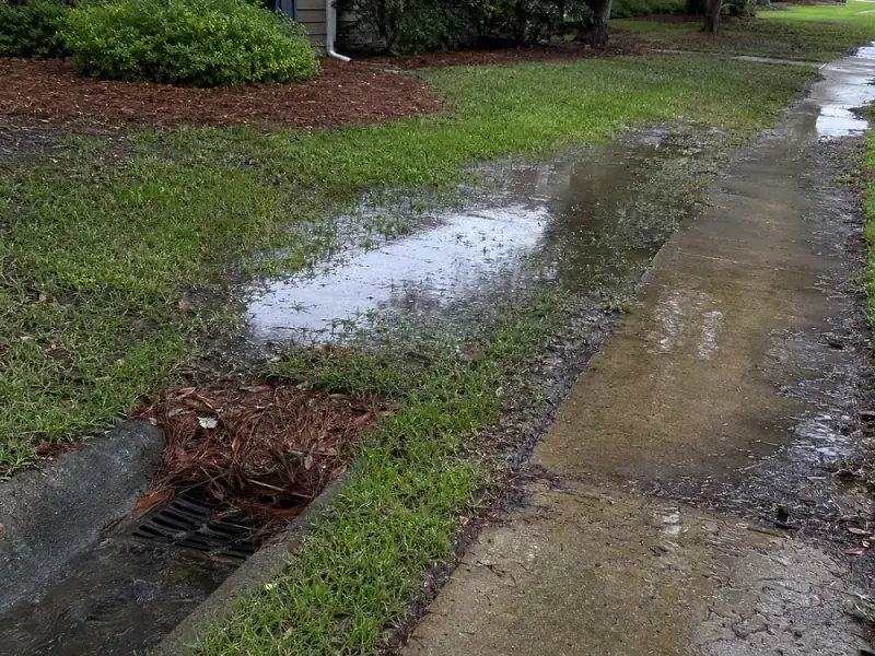 Sample site photograph: standing water / drainage